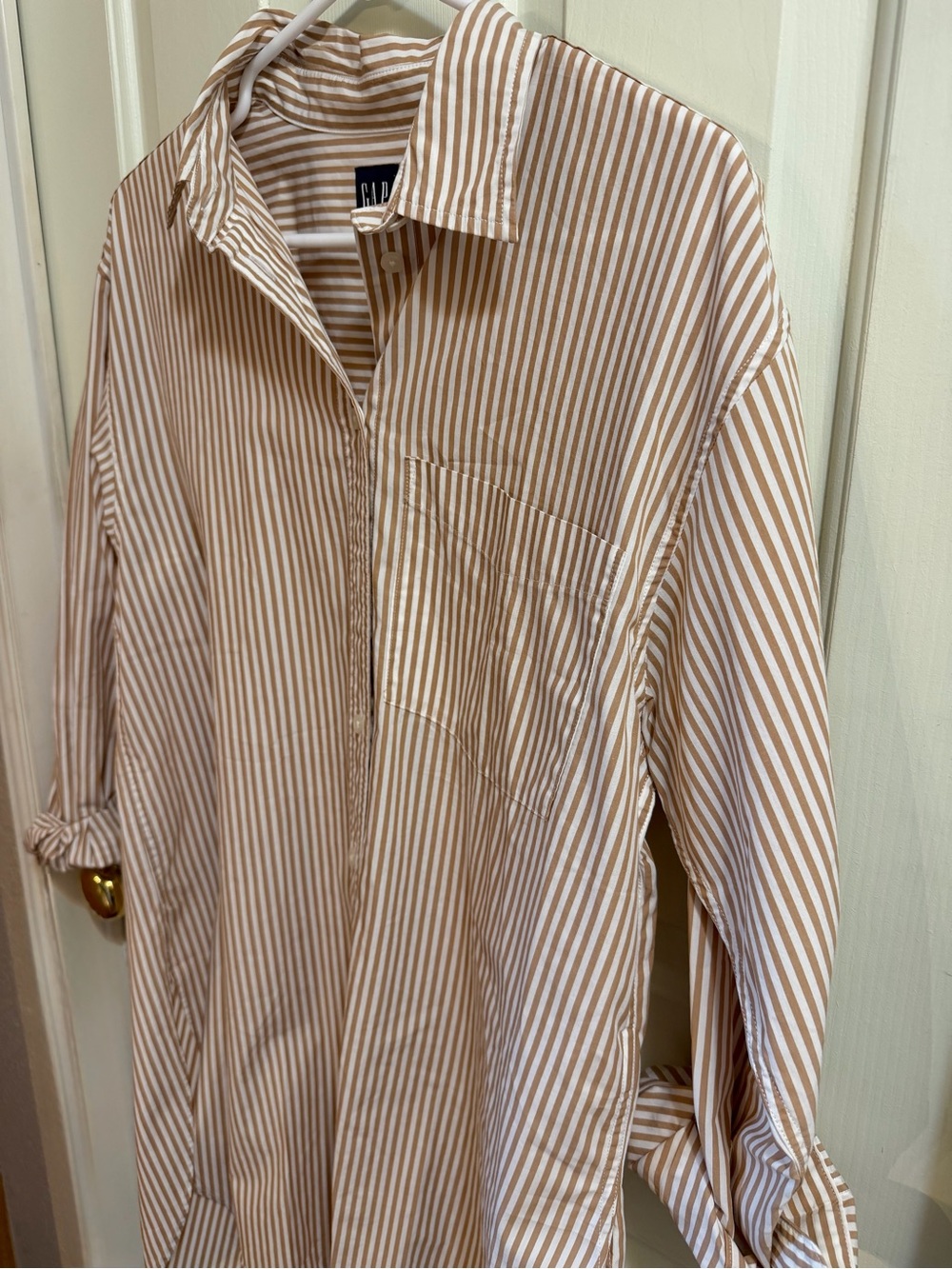 Women’s GAP 100% Cotton Striped Long-Sleeve Button-Down Dress | S - Picture 3 of 6